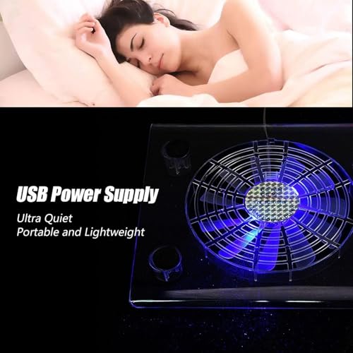 Laptop Cooling Pad, Laptop Cooling Stand Ultra Quiet USB Laptop Cooling Tray Notebook Cooler Cooling Pad Stand Chill Mat with LED RGB Lights