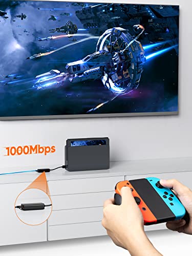 USB to Ethernet Adapter, CableCreation USB 3.0 to Wired LAN Network Adapter | 10/100/1000 Gigabit Compatible with Nintendo Switch, Windows, MacBook, macOS, Mac Pro Mini, Laptop, PC and More - size: 1Pack