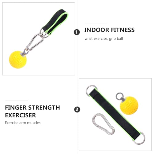 GANAZONO Climbing Training Grip Ball Strength Exerciser with Hanging Rings, Hand Grip Strengthener for Pull-up and Fitness, Sturdy Hand Strengthener for Rock Climbing and Wrist Exercise