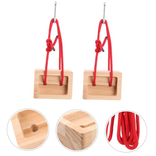 SECFOU 2pcs Portable Wooden Fingerboard Climbing Hangboards for Rock Climbing Training Grip Strength and Endurance Building Compact Training Equipment for Home and Outdoor Use