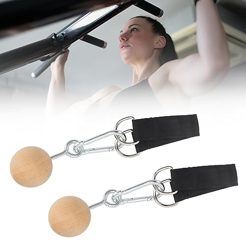 ZJchao Wooden Pull Up Balls, Rock Climbing Holds Training Set Arm Strength Trainer Pull Up Ball with Composite Material 304 Stainless Steel Hook for Home Gym Workout Travel