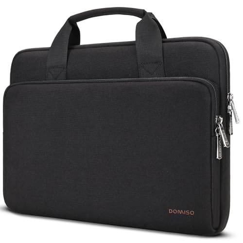 DOMISO 17 inch Laptop Sleeve Protective Case Cover Compatible with 17-17.3 inch HP Dell ASUS Lenovo Chromebook,Waterproof Computer Cases Bag with Handle,Black - color: Black, size: 17-17.3 inch