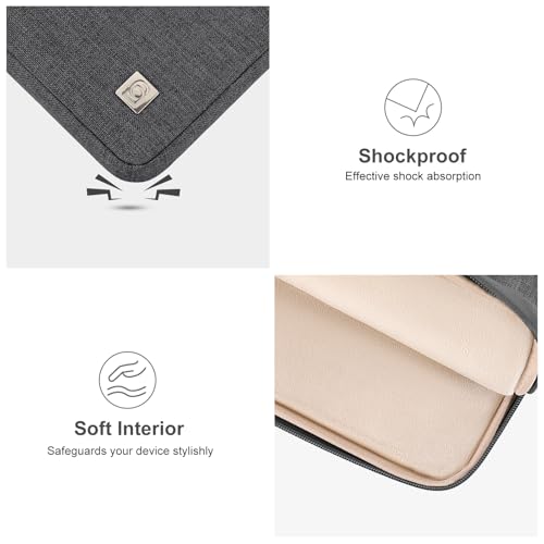 DOMISO 360 Protective Laptop Case 16 inch, 16 inch Laptop Sleeve Compatible with Mac Book Pro 16, Waterproof Computer Cases Bag with Handle,Dark Grey - color: Dark Grey, size: 16" for mac book