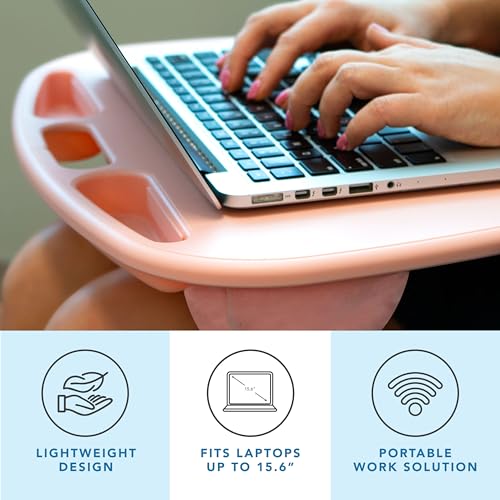 LAPGEAR MyDesk Lap Desk – Rose Quartz, Fits 15.6” Laptops - color: Rose Quartz, size: Single Unit