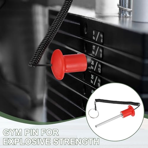 Gym Pin Weight Stack Pin Strength Training Lifting Equipment Replacement with Pull Rope Fitting for Club - color: Yellow, size: 0.3 x 4.9 Inch