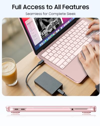 Fintie Case for MacBook Neo 13 Inch A3404 2026, Crystal Blush | Snap-On Hard Shell Cover, Ultra-Thin, Slim Fit, Lightweight - color: Crystal Blush
