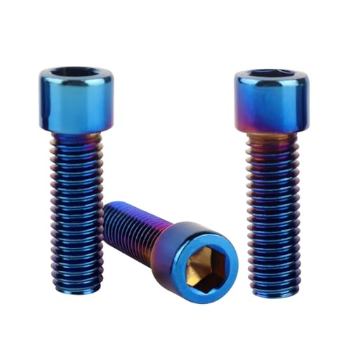 6Pcs Bike Screws M6x10 12 16 18 20 25 30 35mm Stainless Steel Socket Head Cap Allen Hex Bolt (Burnt Blue, M6 x20mm) - color: Burnt Blue, size: M6 x20mm
