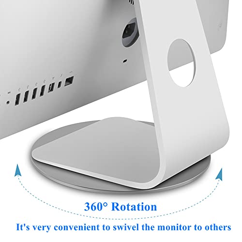 Aluminum 360° Rotation Monitor Swivel Base for Computer Screen Monitor | Turntable Stand Flat Panel TV Rotating Mat for iMac Laptop Potted Plants Arts Crafts Products Display Stand