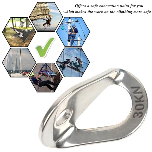 Climbing Bolt Hanger - Stainless Steel Rock Climbing Anchor Bolt Outdoor Gear Rescue Hammock Installation, Fits for Bolt, 2PCS - size: 30KN, style: M12