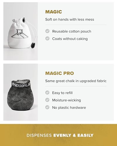 Friction Labs Gym Chalk – Magic Ball, PRO Ball (Chalk Bag Sock) | Non-Toxic Climbing Chalk for Bouldering, Gymnastics & More - style: Magic Pro