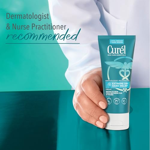 Curel Extreme Dry Hand Relief, Dermatologist Recommended, Long-Lasting Cream For Dry Hands, Paraben Free, Fragrance-Free Hand Lotion, 3 Oz, Pack of 3 | Extreme Relief Hand Lotion, Long-Lasting Moisturizer, Skin Care Essential, Fragrance-Free, Travel Size