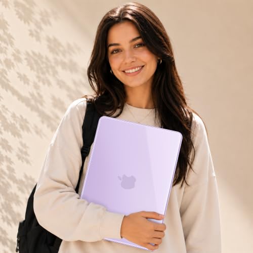 May Chen for MacBook Neo 13 inch Liquid Retina Display ((2026 Release A3404), Slim & Lightweight Protective Case with Screen Protector&Keyboard Cover&Dust Plug, Crystal Purple - color: Crystal Purple