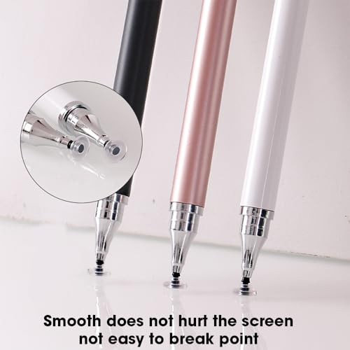 2 in 1 Stylus Pens for Touch Screens, High Sensitivity & Precision Capacitive Stylus for All Universal Touchscreen Devices (White) - color: White