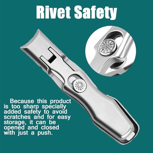 MightyClip Nail Clippers - German Stainless Steel for Men, Includes Nail File and Storage Box (Black) - color: Black