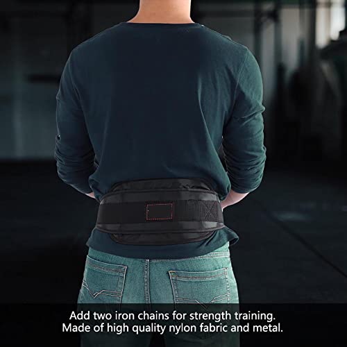 Dip Belt with Chain, Drop Weighted Pull Up Belt Heavy Duty Fitness Waistband Waist rt Gym Weightlifting Strap Equipment for Men Women