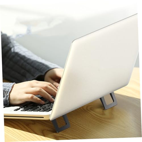 DOITOOL 2pcs Mini Foldable Laptop Stand Holder, Portable Notebook Holder with Heightening Support for Travel and Home Office, Black