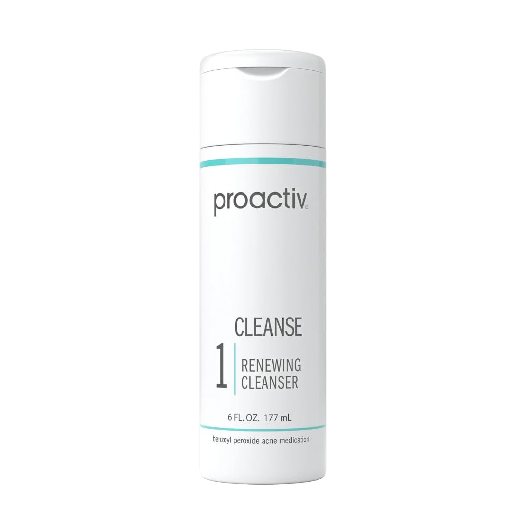 Proactiv Acne Cleanser - Benzoyl Peroxide Face Wash and Acne Treatment - Daily Facial Cleanser and Hyularonic Acid Moisturizer with Exfoliating Beads - 90 Day Supply, 6 Fl Oz