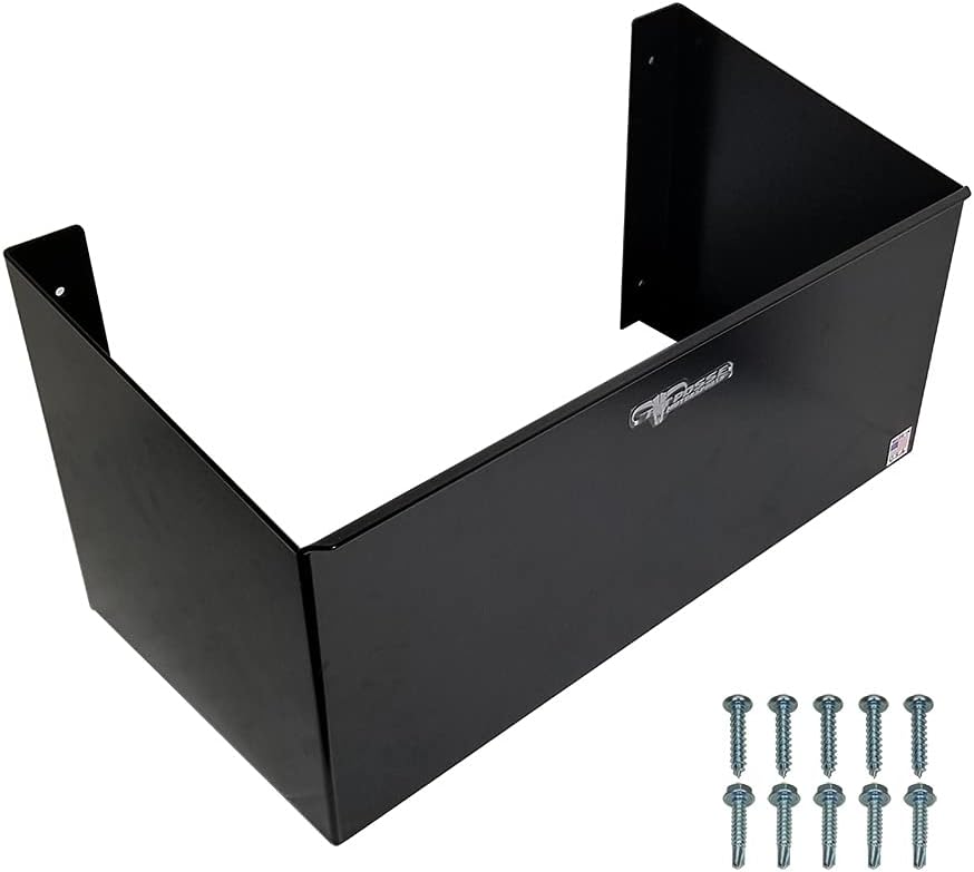 Pit Posse Double Utility Jug Holder Organizer Storage Rack - Made in USA - Holds 2 Five Gallon Utility Jug Containers - Anti-Rusting Aluminum - Garage Shop Enclosed Race Trailer (Black)
