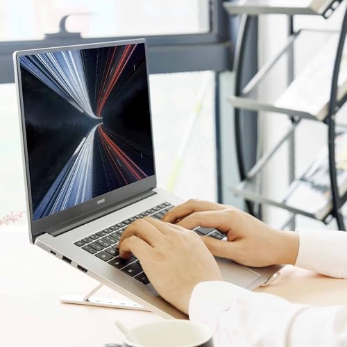 Portable Laptop Stand, Aluminum Laptop Stand for Desk Ergonomic 6 Angles Adjustable Anti-Slip Computer Stand, Metal Laptop Riser Holder Compatible with All Laptops and iPad, Sliver - color: Sliver