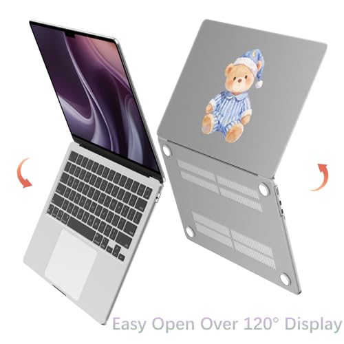 Compatible with MacBook Air 13 inch Case M5-M2 Cute Kawaii Bear | M5 M4 M3 M2 2026-2022 A3449 A3240 A3113 A2681 Release | Protective Hard Shell Matte Cover for MacBook Air 13.6 inch - color: Bear A, size: MacBook Air 13.6 inch M5 M4 M3 M2