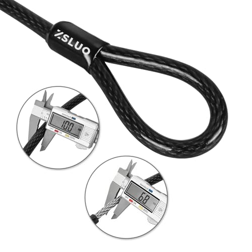 30ft x 3/8" Heavy Duty Cut-Proof Security Cable, Outdoor Equipment - size: 30ft