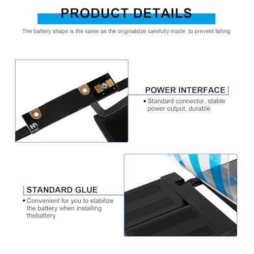 ASUNCELL A1707 A1820 Battery for MacBook Pro 15 inch 2016 2017 Touch Bar Version Model A1707 EMC 3162 3072 Identifier MacBookPro13,3 & MacBookPro14,3 - size: A1707 12.60 × 6.50 × 0.94 in