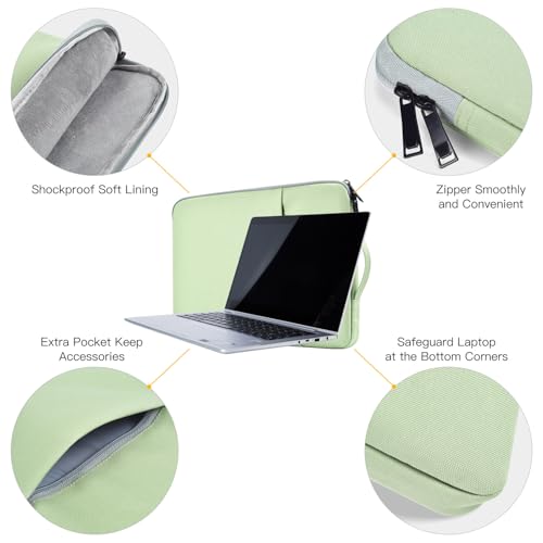 Laptop Sleeve Case 17 17.3 Inch with Handle Computer Bag Carrying Case for HP Pavilion 17/ Envy 17/ Dell/IdeaPad ThinkPad/LG Gram/MSI/ASUS Acer, Green - color: Green, size: 17-17.3 Inch