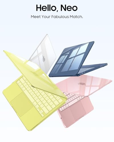 Fintie Case for MacBook Neo 13 Inch A3404 2026, Crystal Clear | Snap-On Hard Shell Cover, Ultra-Thin, Slim Fit, Lightweight - color: Crystal Clear