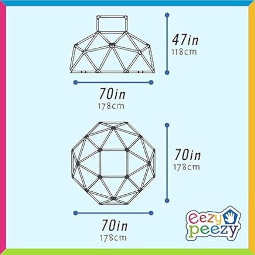 Eezy Peezy Climber with Top - Active Indoor Outdoor Play Set Climbing Dome Equipment Toys - Fun for Kids Ages 3 to 6 Years Old, Pink - color: Pink