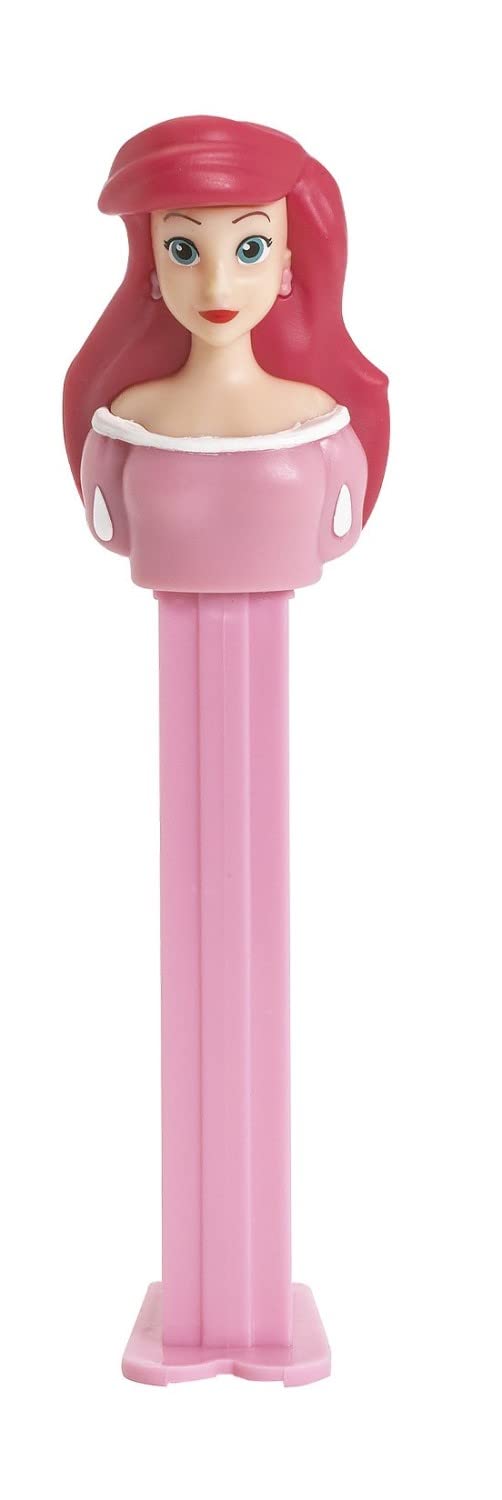 PEZ Ariel Little Mermaid Candy Dispenser - Ariel Little Mermaid Disney Princess Candy Dispenser Party Favor with 2 PEZ Candies Refills | Princess