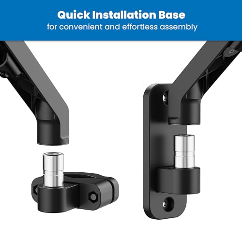 Mount-It! Single Monitor Wall Mount & Pole Mount, Full Motion 17-32" | Wall or pole mounting for one computer monitor screen up to 15.4 lbs counterbalance arm that tilts, swivels 180° rotates 360° - style: Monitor