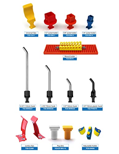 Ascend Tools Organizer Genie 1/4" Socket Holder Pegboard Accessory – Holds 1/4" Drive Sockets (50 Per Pack), Tool Storage Organizer - style: 1/4'' drive socket holders - 50 pieces