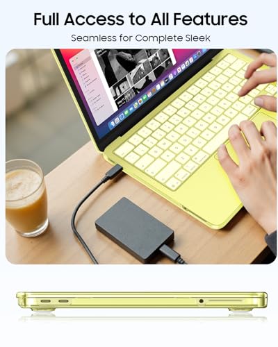 Fintie Case for MacBook Neo 13 Inch with Keyboard Skin & Screen Protector | 2026 A3404, Snap-On Design, Slim Fit, Hard Shell Cover, Citrus Polka Dot - color: Citrus Polka Dot