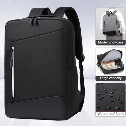 Men Business Laptop Backpack, Waterproof Travel Backpack | with USB Charging Port, College School Computer Bag, for Work Carry - color: Red