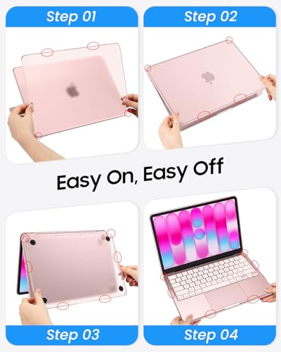 Fintie Case for MacBook Neo 13 Inch A3404 2026, Frost Blush | Snap-On Hard Shell Cover, Ultra-Thin, Slim Fit, Lightweight - color: Frost Blush