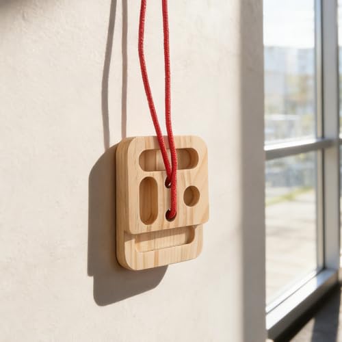 2Pcs Wooden Hangboard Rock Climbing - Hang Board for Climbing | Fingerboard | Arm Workout & Pull-Up Training | Bouldering Present Khaki - color: Beige