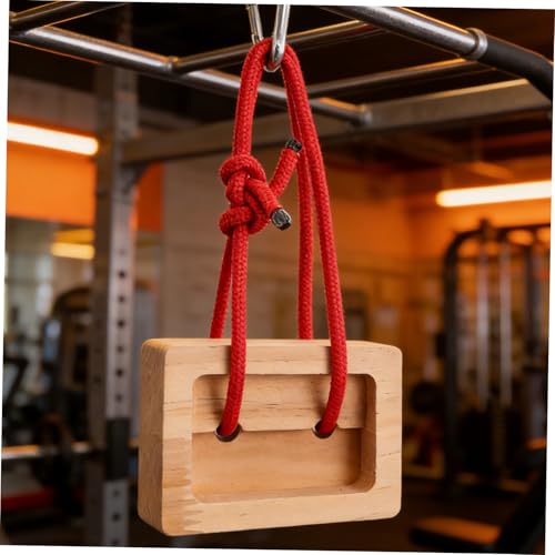 GARVALON Portable Wooden Rock Climbing Hangboard Fingerboard Training Board for Finger Strength and Endurance Building, 2pcs Set, Portable Finger Strength Trainer for Indoor and Outdoor
