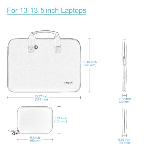 Hseok Laptop Sleeve 13.3-14 inch Case with Small Pouch, Neoprene Computer Bag Compatible with MacBook Neo/Pro 14 M5/M4/M3/M2/M1, Mac Air/Pro 13.3, XPS 14 and Most 13-14 inch Notebooks,B01K03 - color: B01k03, size: 13"-14"