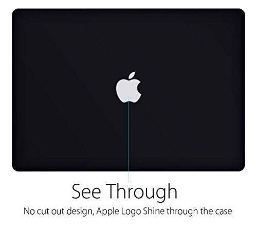 UESWILL 2in1 Smooth Soft-Touch Matte Hard Shell Case with Silicone Keyboard Cover Compatible with MacBook Pro 15 inch with CD-ROM (Non-Retina) (Model A1286) + Microfibre Cleaning Cloth, Black - color: Black, size: MacBook Pro 15" (CD-ROM)