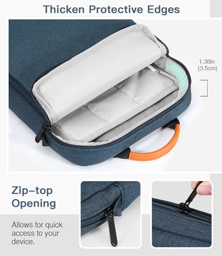 MoKo 9-11 Inch Tablet Sleeve Bag Handle Carrying Case with Shoulder Strap | Fits iPad Pro/Air/A16 11-inch, iPad 10th 10.9, iPad 9/8/7th 10.2, iPadAir 5/4th 10.9 and Tab S8/S9 11-inch, Indigo - color: Indigo, size: 9-11 inch