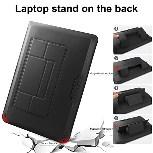 HoYiXi 15 16 Inch Laptop Sleeve Case Leather Bag for MacBook Pro 16 2021 & 2019/ASUS Vivobook 15/Huawei MateBook D15/HP 15.6" PC/MacBook Pro 15/Surface Laptop 3/Dell Inspiron 15/IdeaPad, Black - color: Black, size: 15-16 in