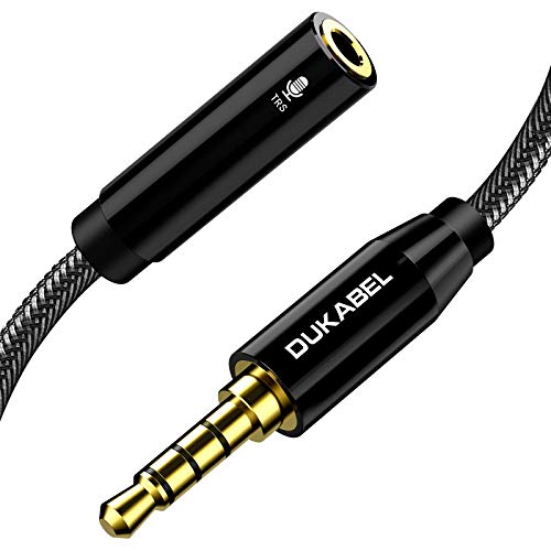 TRS to TRRS Adapter, 3.5mm Microphone Adapter - 30CM | TRS Female to TRRS Male, Microphone Adapter for iPhone and Android Smartphones and Tablets, ONLY for Microphone input - size: TRS Female to TRRS Male