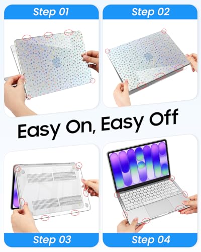 Fintie Case for MacBook Neo 13 Inch A3404 2026, Crystal Laser Diamond | Snap-On Hard Shell Cover, Ultra-Thin, Slim Fit, Lightweight - color: Crystal Laser Diamond