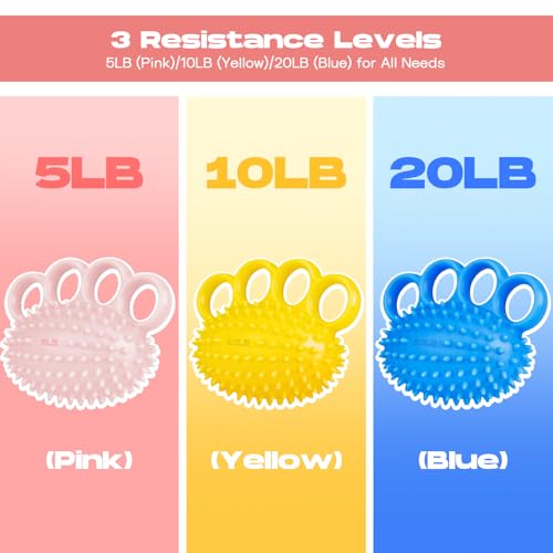 Hand Exercise Ball, Finger Therapy Ball, Grip Strengthener for Adults - Stress Relief, Massage Ball, Resistance Training for Wrist Flexibility, Hand Strengthening, Anxiety Relief - color: Yellow