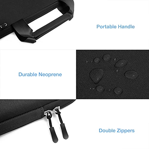 MOSISO Laptop Case 13 inch, Laptop Sleeve Carry Computer Bag | Compatible with MacBook Neo 13/Air M5 M4 M3 M2 M1/Pro M2 M1, Neoprene Bag with Handle&Detachable Small Case, Black - color: Black, size: 13 inch