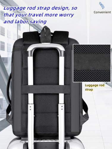 17/15.6" Business laptop backpack, PU Travel backpack,carry on backpack, Expandable laptop backpack Women Men,college backpack (01#Standard, Grey) - color: 01#grey, style: 01#standard