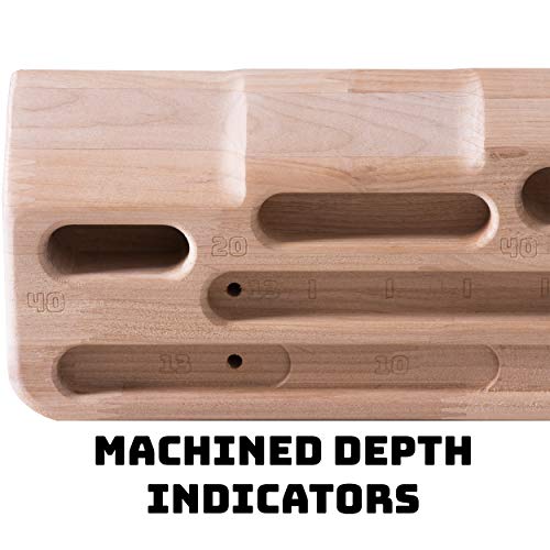 USA-Made Wood Hangboards - The Ultimate Wooden Rock Climbing Hangboards/Fingerboards - style: Buddyboard Plus