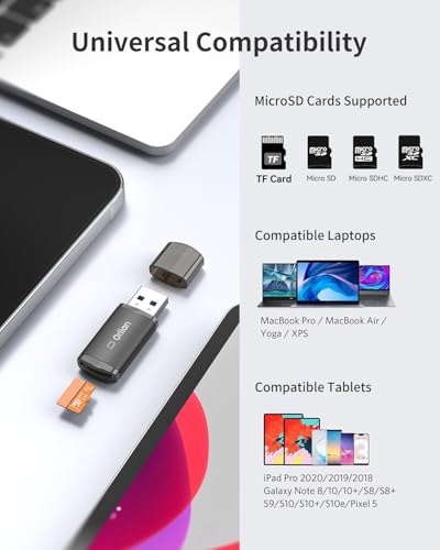 5 Pack USB 3.0 Micro SD Card Reader, 5Gbps Speed SD Card Adapter, Menory Card Reader Compatible with Windows, MAC MacBook Pro/Air, Android and More, Black(5 Pack) - size: 5 Pack