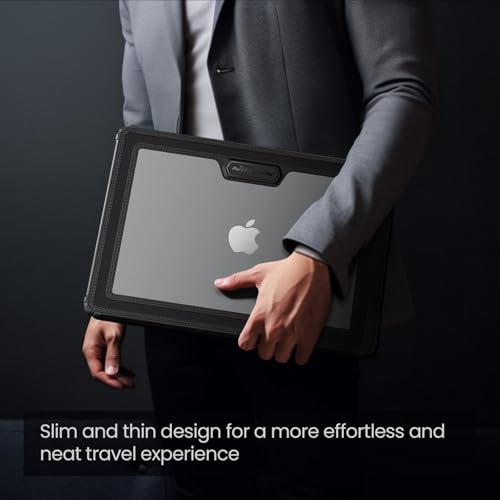 Nillkin Bumper Frosted 13.3in Laptop Sleeve Shockproof Hard Protective Case | Inner Microfiber Fleece, Matte Transparent, Waterproof, EVA Computer Sleeve for MacBook, HP, Dell, Lenovo, Acer - size: 13.3 inch