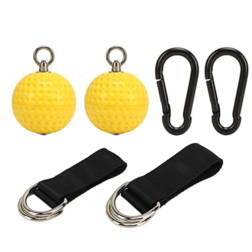 Pull Up Ball Grip with Straps, Non Slip Climbing Ball Handles, Multi Functional Training Attachment for Strength Fitness, Durable PU Material with Stainless Steel Hooks for Indoor